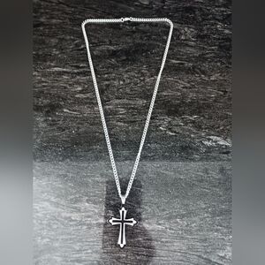 Stainless Steel Cross Pendant Necklace